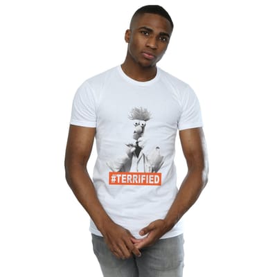 Disney Heren The Muppets Beaker Doodsbang T-Shirt (Wit)