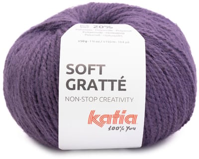 Katia Soft Gratté - 92 aubergine - Mohair-Look Acryl Garen