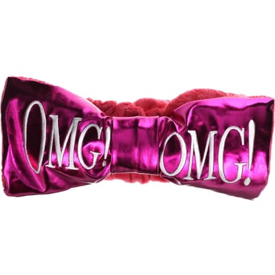 Osez doublement, oh mon Dieu ! Serre-tête réversible, peluche rose vif et platine rose vif, 1 pièce pink