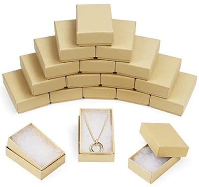 Hobby Juwelen Dozen - 100 Stuks - Bruine Dozen voor Sieradenverpakking en Presentatie
