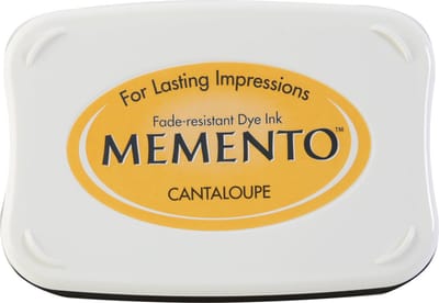 ME-000-103 Memento stempelinkt stempelkussen groot Tsukineko cantaloupe geel