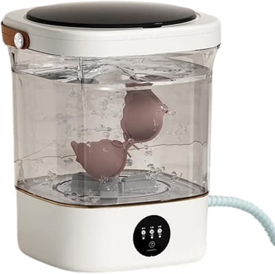 Mini-Wasmachine | Wasmachine 12 l Met 3 Snelheden, Wasmachine voor Slaapzaalbroekjes, Voor Sokken, BH, Slipje, Handdoek, Appartement, Camping, Reizen, Huis, Buan