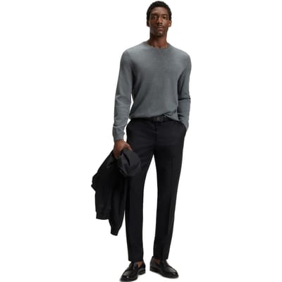 Hugo Boss Heren Leno-P Trui (Medium Grijs)