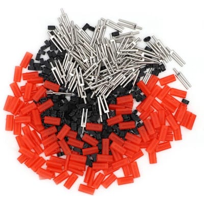 500 Stuks Tandheelkundig Laboratorium Gebruik Dubbele Twin Pin Met Plastic Gemakkelijk Te Gebruiken Met Pindex Machine Lengte 21 Mm black