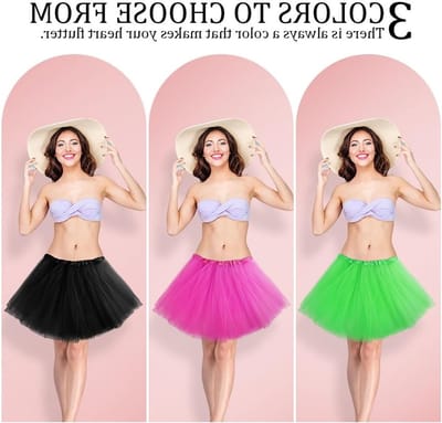 Elegante Tutu Rok voor Vrouwen, Elastische 3-Laags Tule Rok voor Ballet, Dans, Carnaval en Feestkleding