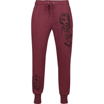Disney - Disney Trainingsbroek - Belle - S tot 3XL - voor Vrouwen - rood gemêleerd