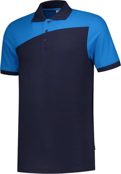 Tricorp Poloshirt Bicolor Naden 202006 Ink / Turquoise - Maat 3XL