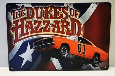 Metalen wandbord -Dukes Of Hazzard - Mancave - Wand Decoratie - Metal sign - Mancave decoratie - Decoratie - Metalen borden - Tekst borden - Metalen bord