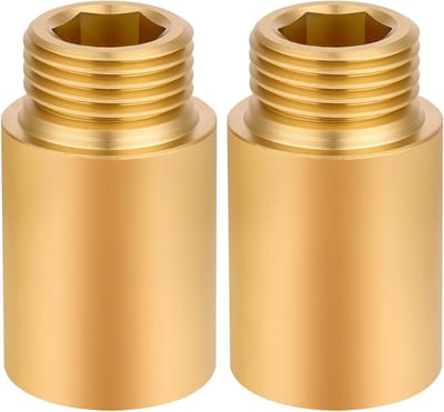 2 Stuks Douchekop Verlengarm van Messing 3 cm, Verlenging voor Douchekop met Slang Aansluiting
