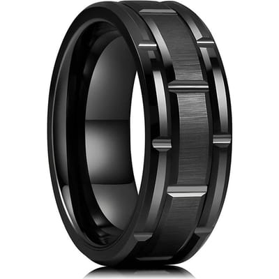 Mode 8mm Heren RVS Keltische Draak Ringen Inleg Zwarte Koolstofvezel Ringen Voor Mannen Trouwring Sieraden 13