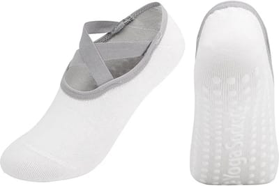 Without Lemon - Pilates Sokken - Yoga - Antislip - Sportsokken - Sporten - Elastic - Comfort - One Size (Maat 36-41) - Wit