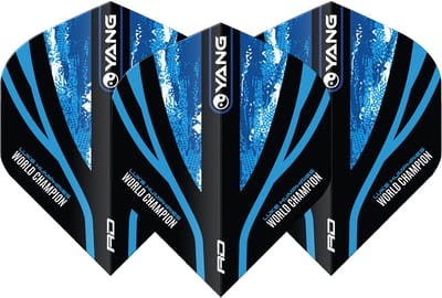 Red Dragon Luke Humphries World Champion Blue & Gold Yin Yang - Dart Flights