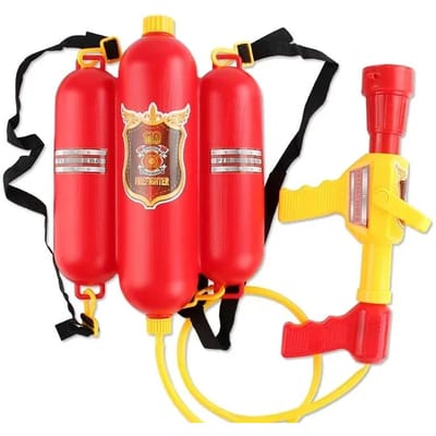Brandweerman Rugzak Waterblusser ideaal voor Kinderen Speelgoed Tank Geschikt Buiten Betrek Jongens Meisjes met Slang Super Spuit red