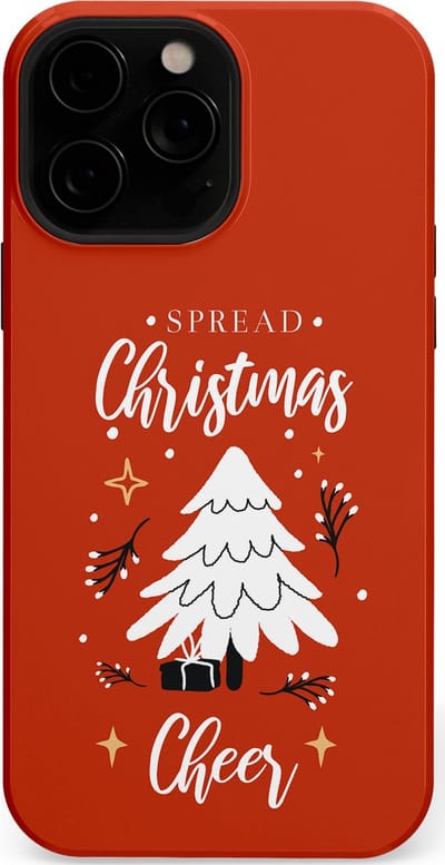 Casetastic hoesje geschikt voor Apple iPhone 13 Pro Max - MagSafe - Dubbellaagse bescherming - Verspreid het Kerstfeest - Fashion Case - Terracotta