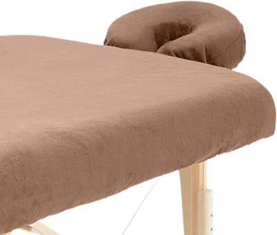 ZenGrowth® Serenza Microvezel Hoeslaken Massagetafel Bruin – Inclusief Hoofdsteunhoesje – Zijdezacht & Sneldrogend – 280 gram/m² – Lengte 180-190 cm – Breedte 70-80 cm – Stretch Materiaal