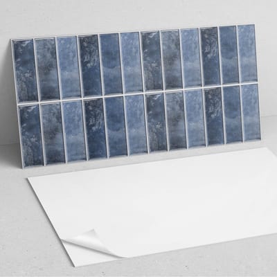 Coloray Wandpanelen Zelfklevend - Verticale trendy tegels PVC Wandpaneel - 100 cm x 50 cm - Marine Wandbekleding Zelfklevend - 1 stuk - Texturen Wandpanelen Zelfklevend - Wandbord Keuken - Wandpaneel Badkamer