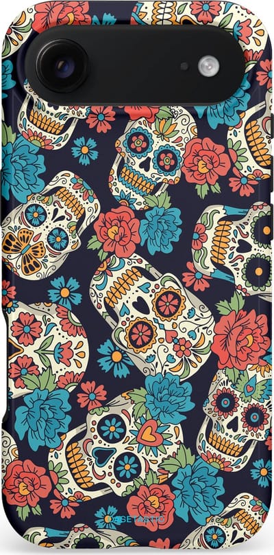 Casetastic hoesje geschikt voor Apple iPhone Air - MagSafe - Dubbellaagse bescherming - Catacombe carnaval - Fashion Case - Taupe Donkergrijs Petrol Grijs
