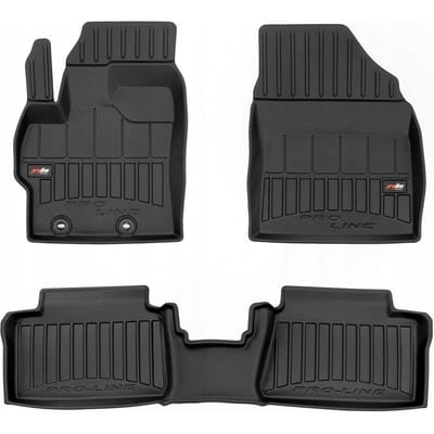 FROGUM 3D Gummimatten Set – Passend für Toyota Yaris IV ab Baujahr 2019 – Auch Hybrid – Hohe 6 cm Kanten – TPE – Geruchlos & Schwarz
