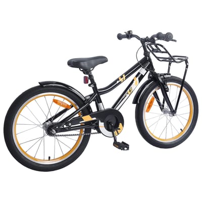 vidaXL - Kinderfiets - 18 - Inch - voor - 5-7 - jaar - oud - Oranje - Zwart