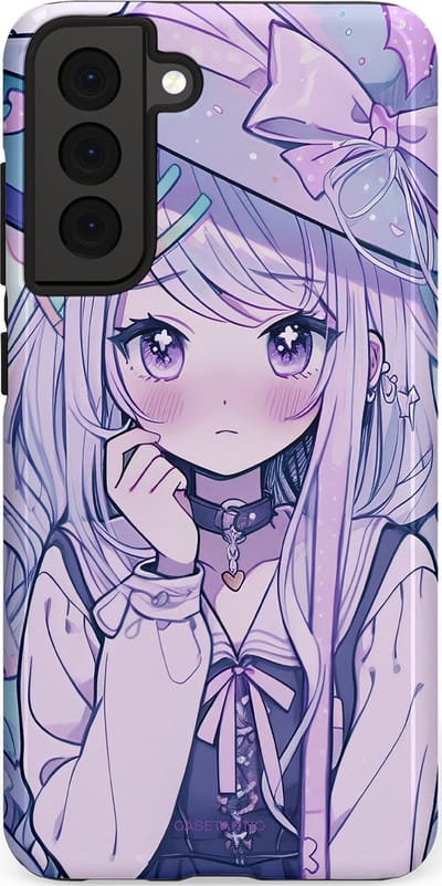 Casetastic Hoesje Geschikt voor Samsung S21 FE - Stijlvolle Beschermende Duo-layer Case - Yume Meisje