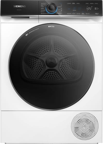 Siemens WQ46B6CSNL - iQ700 - Wasdroger - Warmtepompdroger - 9 kg - Wit - Zelfreinigende condensor blijvend energiezuinig - Zeer stil - Home connect - Energielabel B