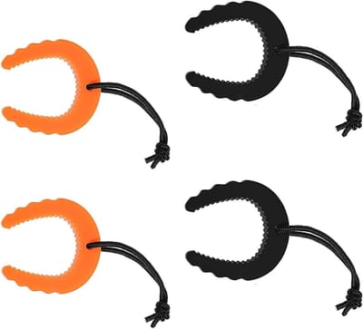 Deurstopper Set - Kinderveiligheid Clips - Bescherming Tegen Klemmen - Flexibele C-vorm - 4 Stuks - Zwart Oranje