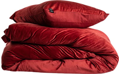 Zavelo Dekbedovertrek Velvet Comfort Rood-1-persoons (140 x 200/220 cm)