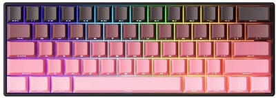 AKKO MONSGEEK FUN60 Max Shine - Through Black - Pink Gradient Hall Effect Magnetische Switch 8K Hz ARGB Draadloos Hotswap Mechanisch Gaming Toetsenbord