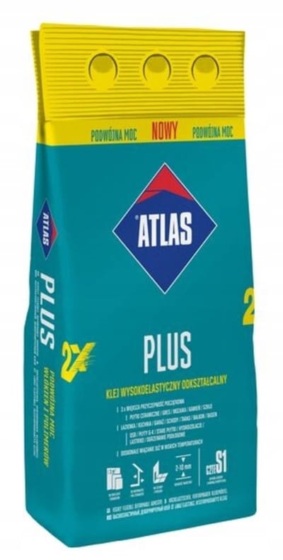 Atlas - Hoogelastische Tegellijm - 5kg - C2TE S1 - Voor Moeilijke Ondergronden