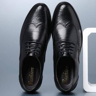 Handgemaakte Heren Oxford Schoenen Zakelijk Formeel Klassieke Schoenen Man Echt Kalfsleer Brogue Kledingschoenen 41 gray