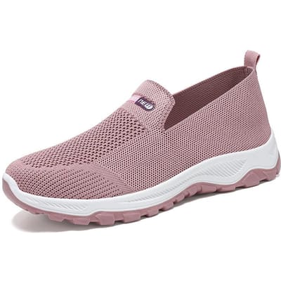 Pumps Dames Dames Nieuwe Schoenen voor Lente Ademend Zachte Zool Platte Schoenen Casual Schoenen 41 gray