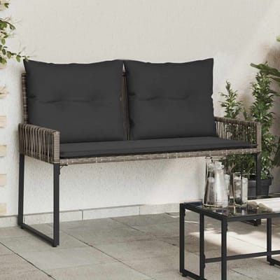 vidaXL - Tuinbank - 2 - -Seater - 4 - st - 110 - x - 59 - x - 82 - cm - poly - rattan