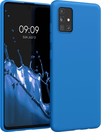 kwmobile telefoonhoesje geschikt voor Samsung Galaxy A51 - Hoesje voor smartphone - Back cover in stralend blauw