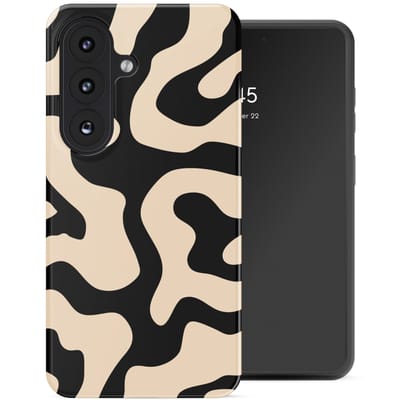 Selencia Hoesje - Geschikt voor Samsung Galaxy S26 - Backcover - Art Wave Black