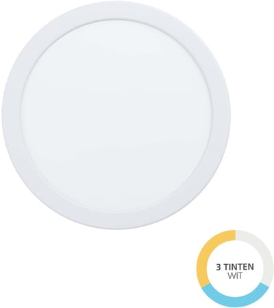EGLO Fueva 6 Inbouwspot - LED - Ø 21.6 cm - Wit - Instelbaar wit licht (warm, neutraal en daglicht)