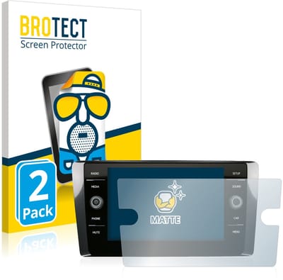 BROTECT - Screenprotector voor Volkswagen T-Cross 2020 Discover Media 8" - Folie Beschermfolie matte 2 Stuks