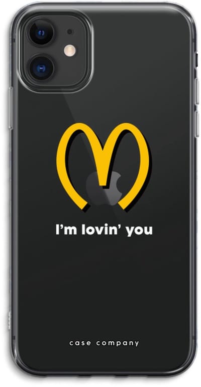 Case Company® - Hoesje geschikt voor iPhone 11 hoesje - I'm lovin' you - Soft Cover Telefoonhoesje - Bescherming aan alle Kanten en Schermrand