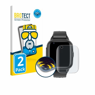 BROTECT - Screenprotector voor Krostming Kids Smartwatch GPS 4G - Folie Beschermfolie matte volledig dekking 2 Stuks