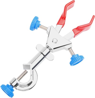Dubbele Klem - Draaibare Klem - Laboratorium Werk - Precisie Drukregeling - 70 mm - Zilver