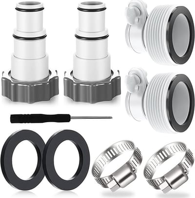 Pack van 6 - Pool Hose Adapter - Intex Zwembad - Slangaansluiting voor Pomp - Verbinding voor Diameter 32 en 38 mm Slang