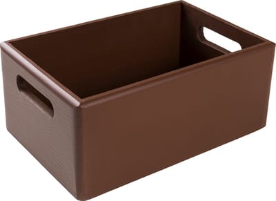 Creative Deco Houten Opberger Doos Bruin | 30 x 20 x 13 cm | met Handgrepen | Kerst, Kerstmis Cadeau