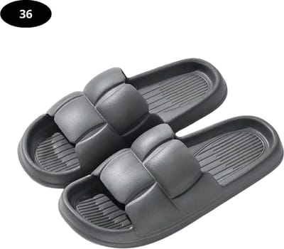 Livano Badslippers Dames - Comfortabel - Flip Flops - Sauna - Zomer - Donker Grijs - Maat 36