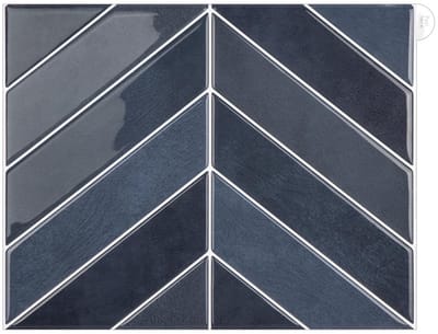 Plaktegels - 10 stuks Tegeltickers- Zelfklevende wandtegels - 3D Muurstickers Keuken - Tegelstickers Badkamer - Haringgraad Patroon - Waterdicht & Oliebestendig - Donkerblauw