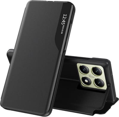 Hoesje geschikt voor Xiaomi 14T - Techsuit eFold Book Case - Zwart