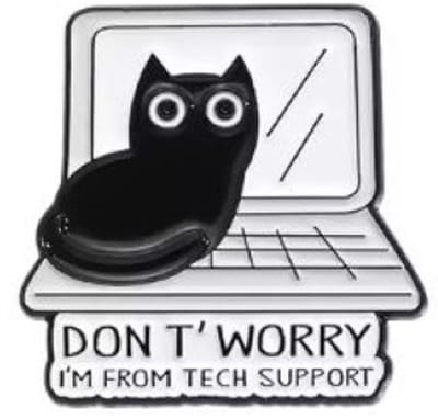 Pin Broche - enamel pin - kledingspeld - Tech support