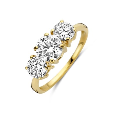 14K Geelgouden Trilogie Ring met Lab Grown Diamant 2.20 ct 4035546 – G VS