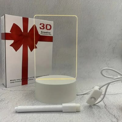 EasyMart LED Schrijfbord Acryl - USB Verlichting - Inclusief Stift - Memobord - Nachtlamp - Cadeau