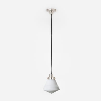 Hanglamp aan snoer Luxe School Small 20's Matnikkel - Art Deco Trade