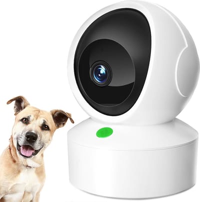 White-Label® Hondencamera - Huisdiercamera - Babyfoon met Camera en App - Baby Monitor - Full HD - Wit