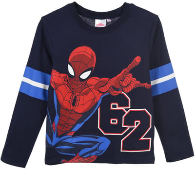 Spider-Man Longsleeve Shirt Donkerblauw – 100% Katoen – Maat 110/116